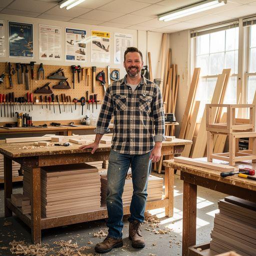 Ein fertiges Möbelstück, das handgefertigt und perfekt bearbeitet ist.